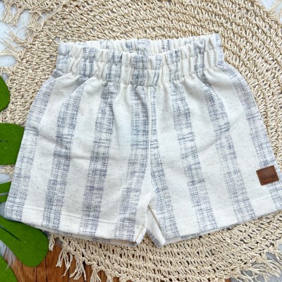 Conj Navigation Azul e short listrado
